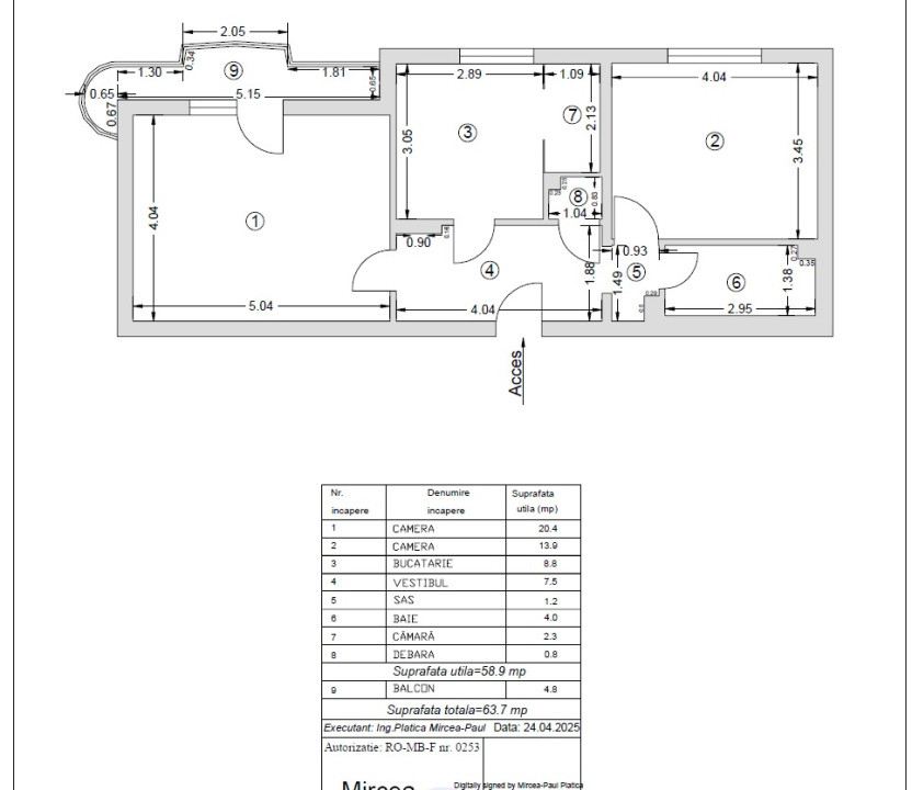 Apartament 2 camere Parcul Sebastian