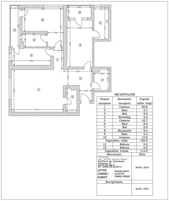 Apartament 3 camere - 114 mp- zona Tineretului/Brancoveanu-langa parc