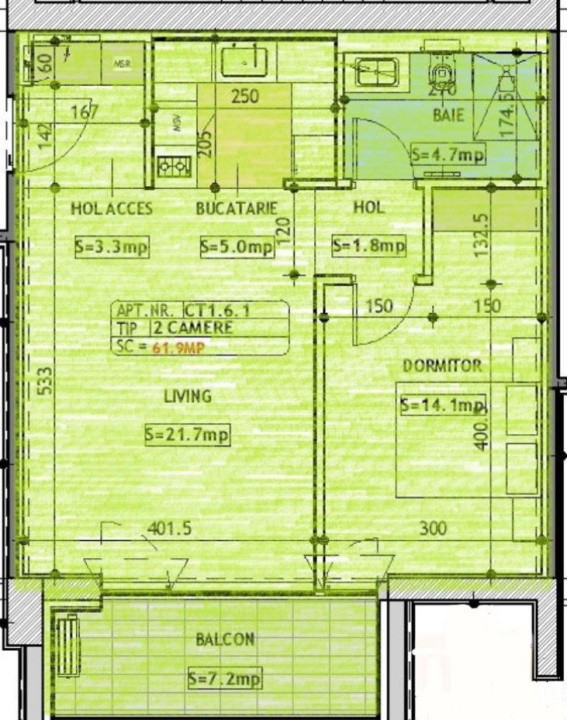 Apartament 2 camere Cotroceni-Academia Militara cu Parcare inclusa