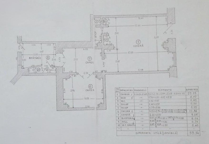 Apartament 3 camere  -spatiu comercial -zona Universitate