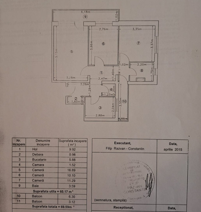 Apartament 3 camere-decomandat- zona Druml Taberei