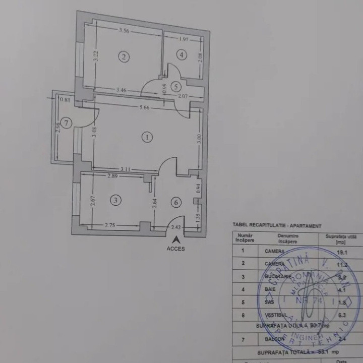 Apartament 2 camere- zona Muncii