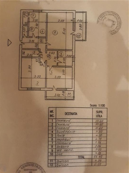 Apartament 3 camere - decomandat - centrala proprie - zona Berceni/ Brancoveanu