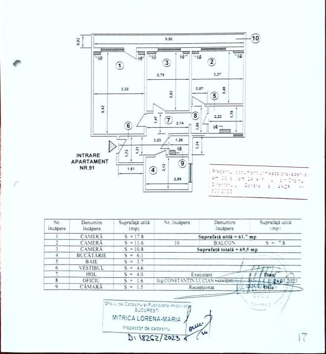 APARTAMENT 3 CAMERE-CALEA FERENTARI-VADUL NOU-CENTRALA