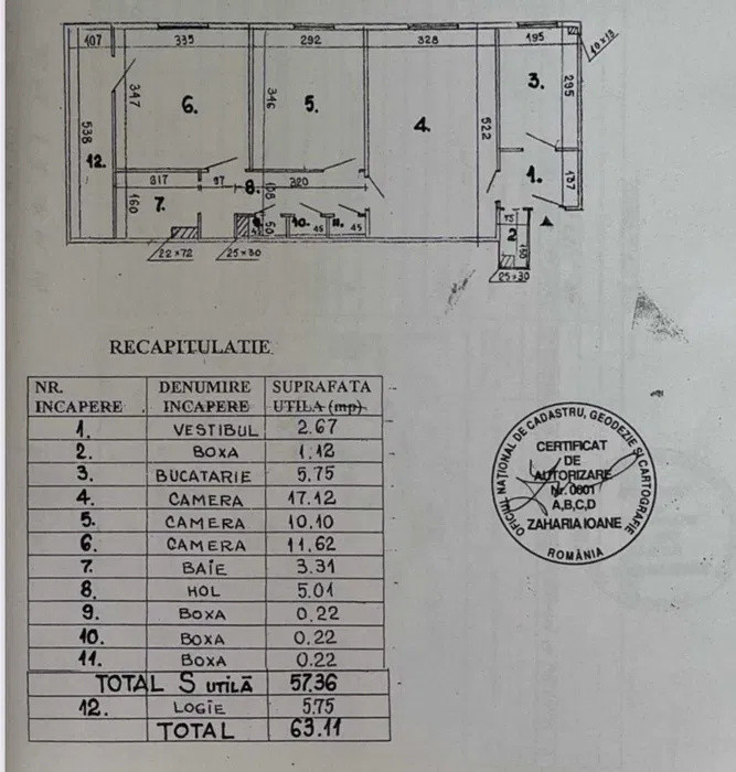 Apartament 3 camere - semidecomandat - Titan 