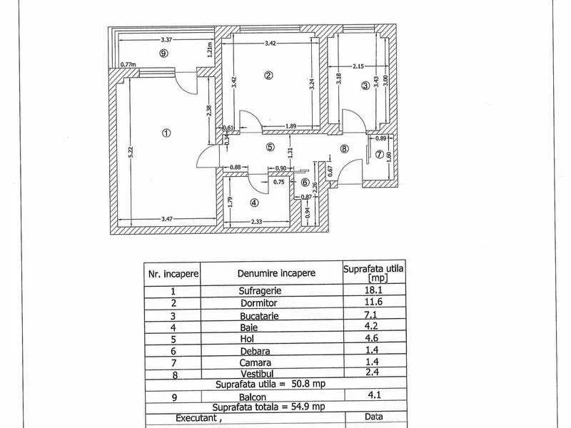 Apartament - 2 camere - decomandat- Dristor 