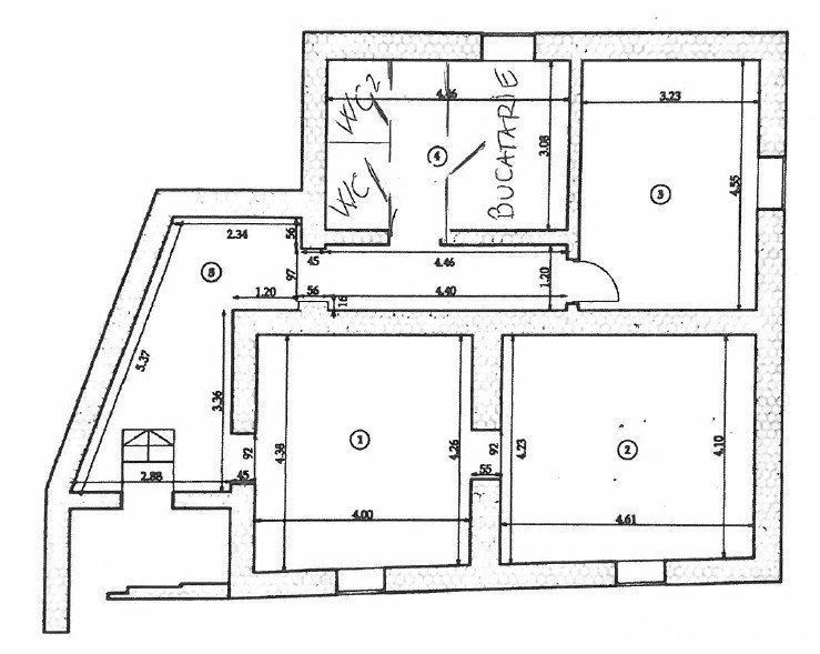 Apartament 3 camere - PRETABIL BIROU/LOCUIT - zona COTROCENI