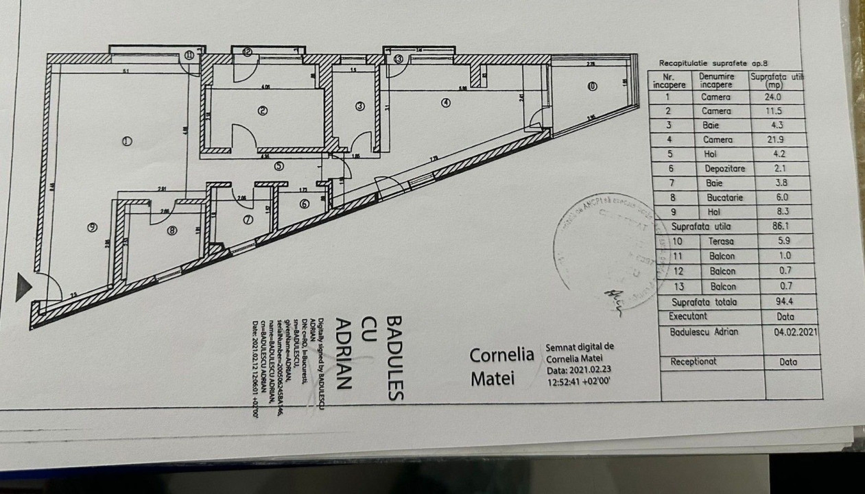 Apartament 3 Camere - Mobilat&Utilat - Terasa 6mp - Fundeni