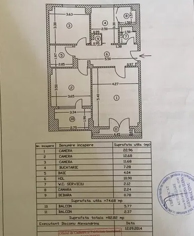 Apartament 3 camere Piata Alba Iulia-Bulevardul Burebista