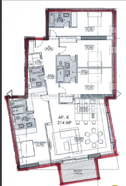 Apartament premium- Lacul Herăstrău – 4 dormitoare, balcon cu vedere la lac