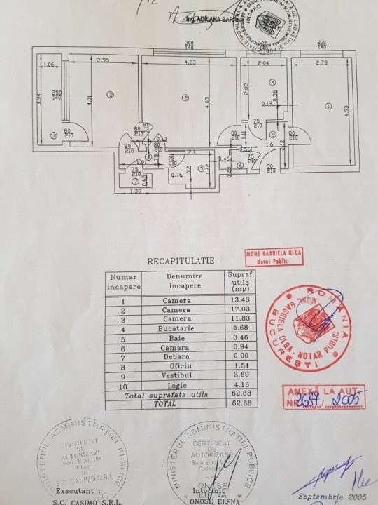 Apartament 3 Camere -63 MP- Blv. Ion Mihalache