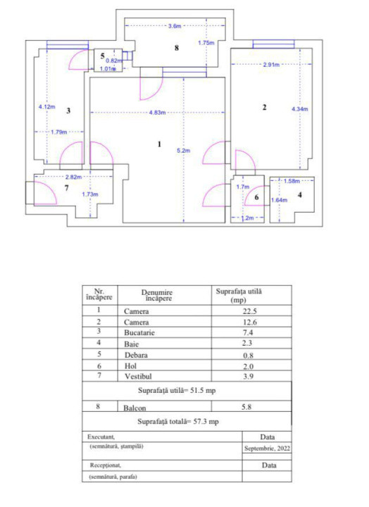 Apartament 2 camere-zona Piata Romana