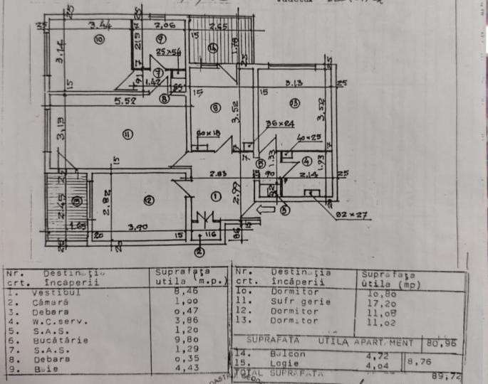 Apartament 4 camere Luica