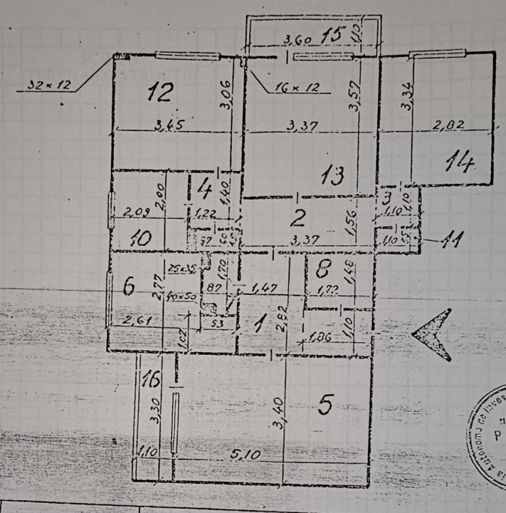 Apartament 4 camere-Decomandat-Centrala Termica- Turda