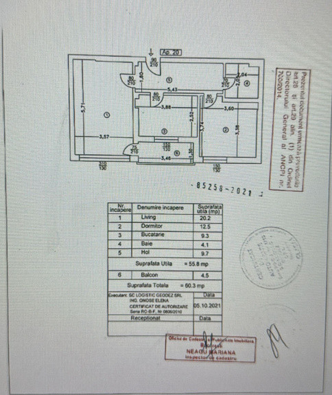 Apartament 2 camere Postalionului, parcare inclusa in pret