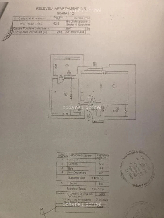 Apartament 2 camere Metropolitan Residence + parcare subteran