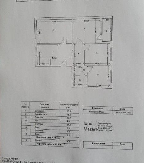 Apartament 4 camere - DECOMANDAT - zona DRUMUL TABEREI