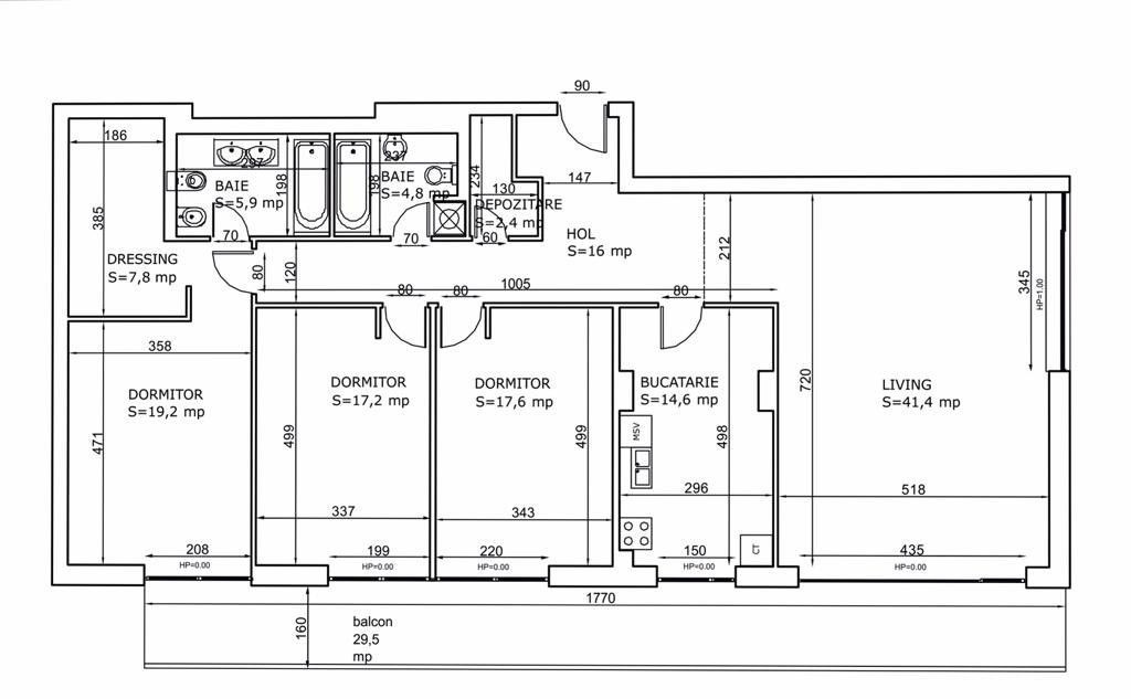 4 CAMERE - LUX - 145 MP - TERASA 30 MP