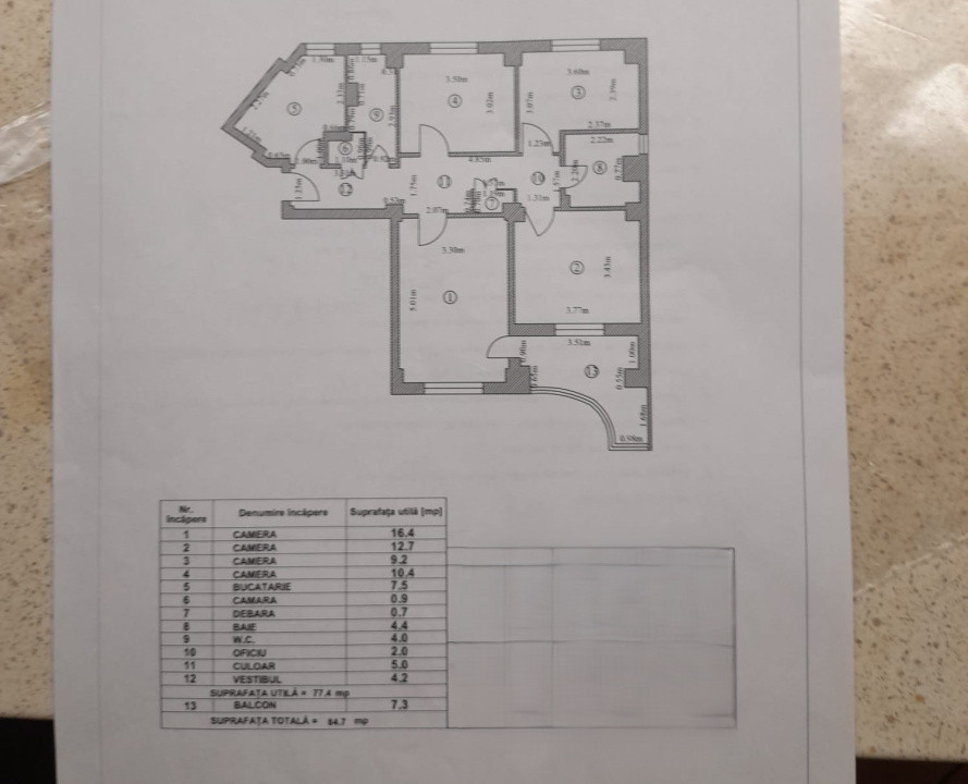 Apartament 4 camere  decomandat – Ghencea