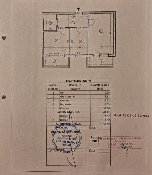 Apartament 2 camere-LOC DE PARCARE INCLUS - zona SALAJ - CONFORT URBAN