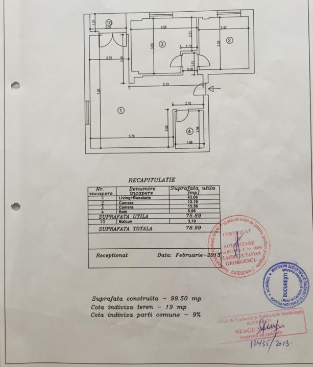 Apartament 3 camere-zona Domenii/Mihalache