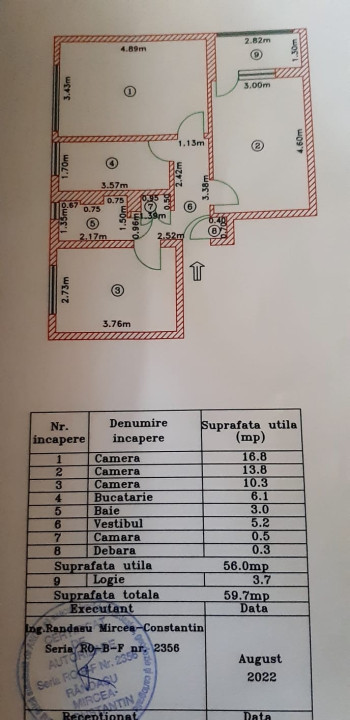 COD E21297 - Apartament 3 camere decomandat Obregia