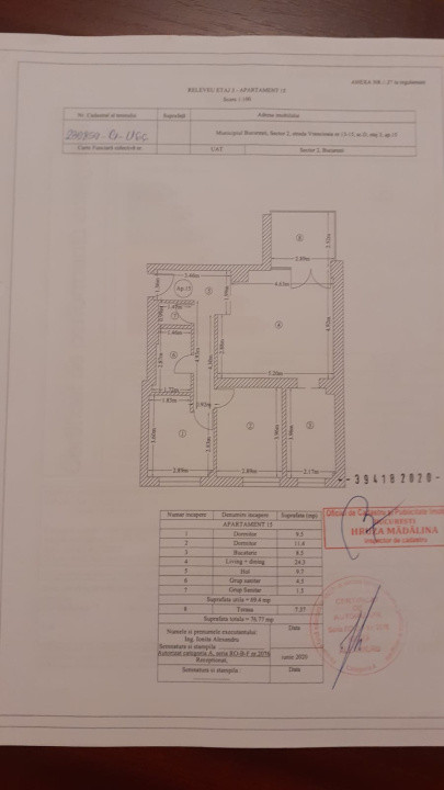 Apartament 3 camere+ parcare subterana-zona Floreasca / Barba Vacarescu