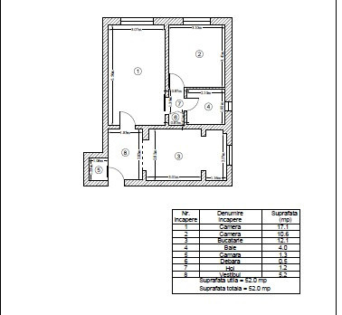 Apartament 2 camere-semidecomandat-zona Crangasi
