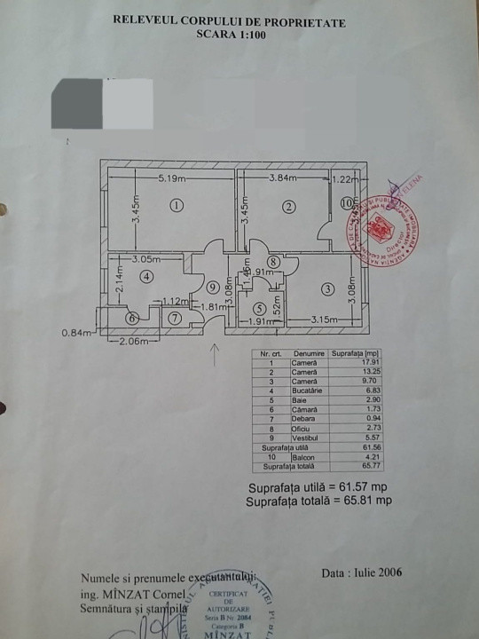 Apartament 3 camere-decomandat-zona Drumul Taberei