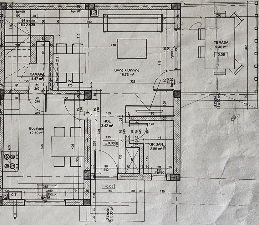 Casă duplex 4 camere-Chiajna-curte proprie-terasă-parcare