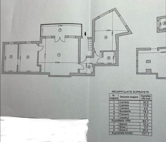 Apartament 4 camere  semidecomandat - Cismigiu