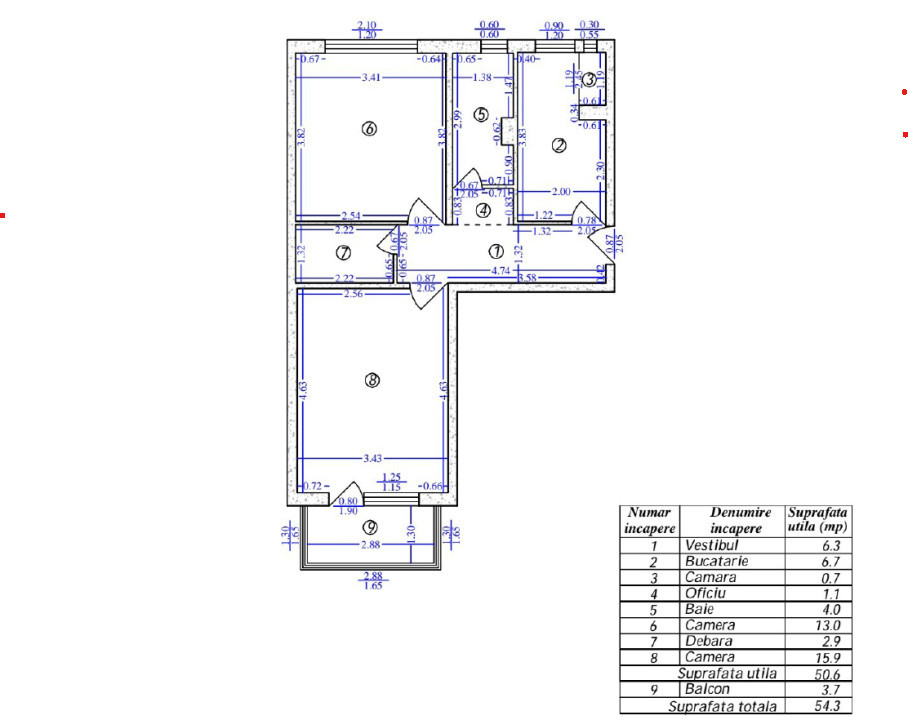 Apartament 2 camere decomandat zona Sebastian