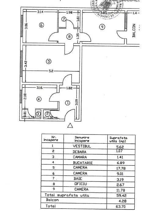 Apartament 3 camere Piata Sudului
