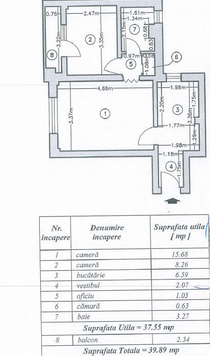 Apartament 2 camere – Victoriei