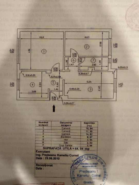 Apartament 3 camere  decomandat  Bolintineanu-Sebastian