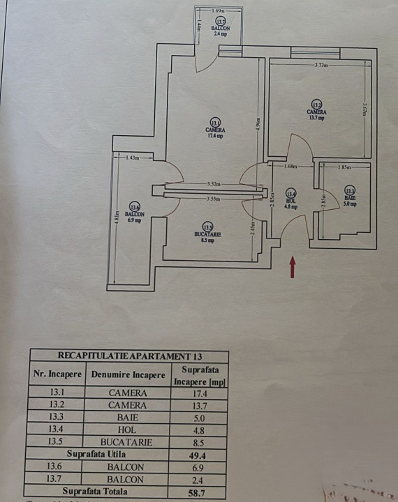 Apartament 2 camere + parcare inclusa - zona Pallady