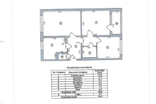 Apartament 3 camere  decomandat – Drumul Taberei