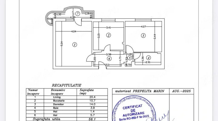 Apartament - 2 camere - decomandat - Brancoveanu 