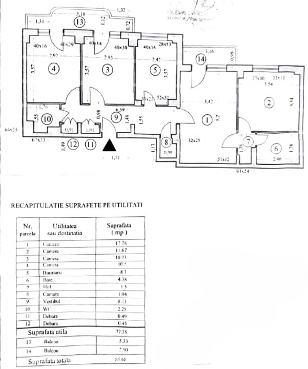 Apartament 4 camere  semidecomandat – Rahova - Margeanului