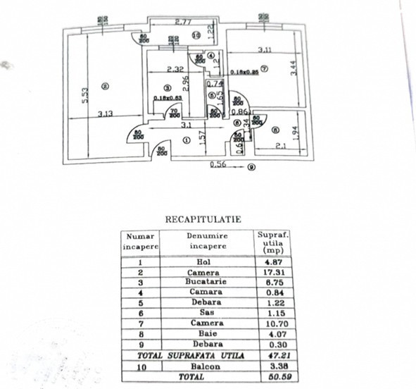 Apartament 2 camere-decomandat-zona Rahova