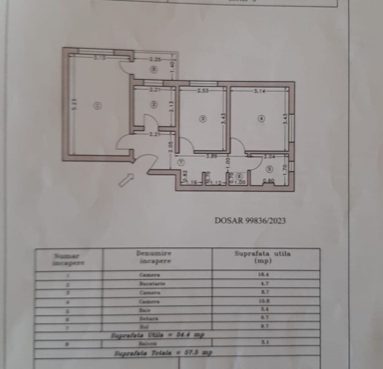 Apartament 3 camere  decomandat – Auchan Titan
