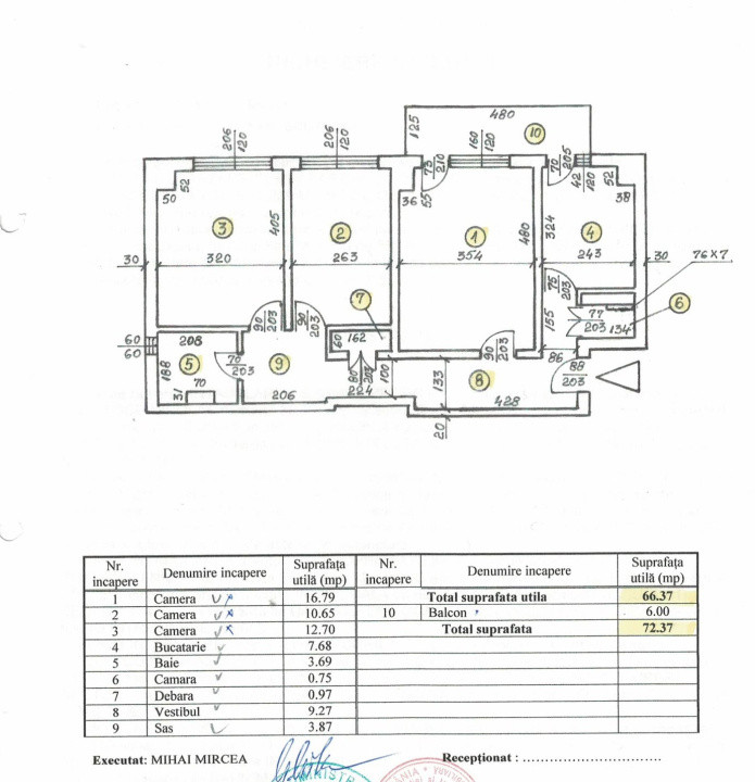 Apartament 3 camere-decomandat-zona Titulescu/Victoriei