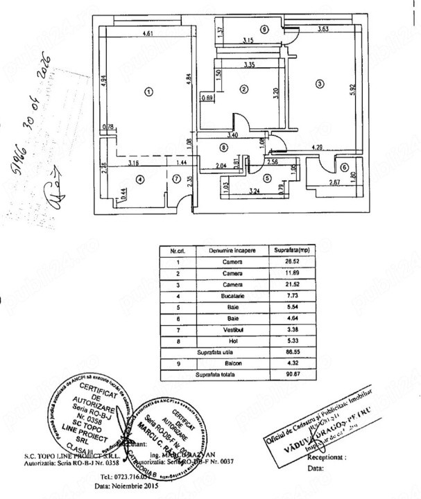 Apartament 3 camere-parcare subterna-zona Baneasa