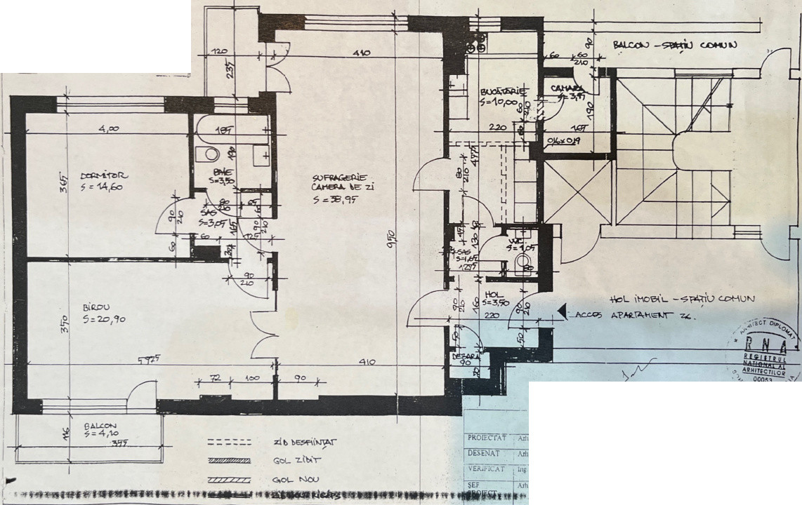 Apartament 3 camere  semidecomandat – zona Dacia, risc 2