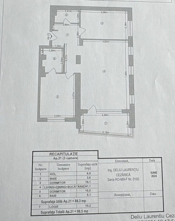 Apartament 3 camere- centrala proprie-parcare subteran inclus-zona Dristor