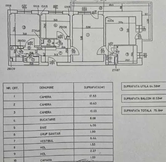 APARTAMENT 3 CAMERE-ZONA STEFAN CEL MARE-AN 1980-BLOC REABILITAT