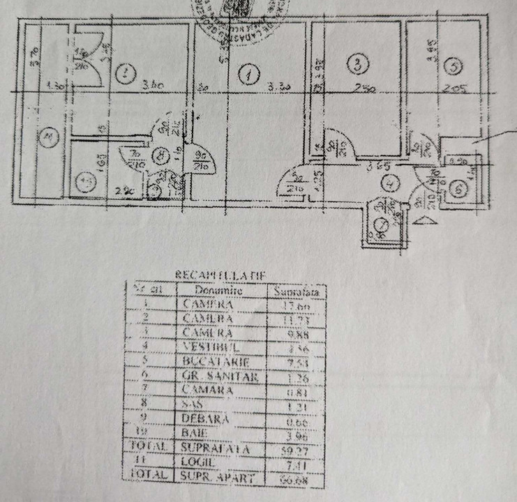 3 CAMERE - METROU OBOR - IANCULUI 