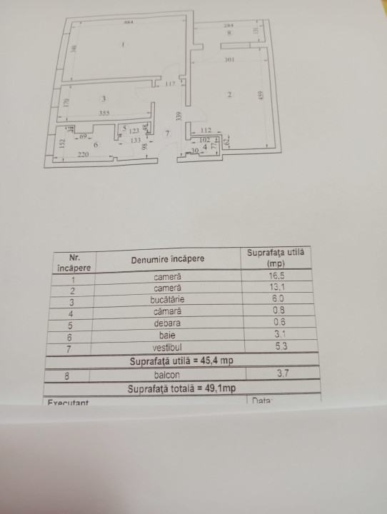 Apartament 2 camere - ETAJ 4 - zona OBREGIA - COVASNA -U3