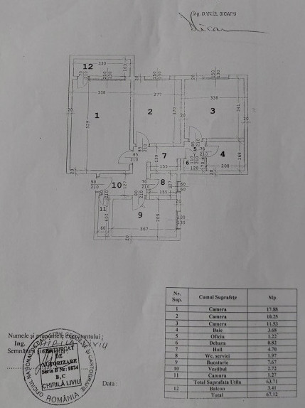 Apartament 3 camere-Drumul Taberei-Decomandat-2 grupuri sanitare-2 balcoane