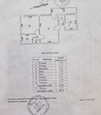 Apartament 2 camere - BLOC ANVELOPATE - zona 1 MAI- ION MIHALACHE